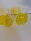 Vintage Yellow Glass Cups Super Rare The Pair 