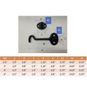 Elegant Antique 2-1 2  Brass Cabin Hook Latch   Eye - Pack Of 4 For Easy Install