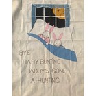 Vintage Handcrafted Embroidery Nursery Linen  Completed Bucilla Crib Cover 5849