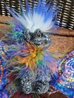 Rare Imaginarium Alfaro Drabbit Blue Winged Rainbow Fur Cable Puppet Signed Euc