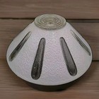 Vintage Glass Shade Art Deco 40s  Ceiling Light Fixture Atomic Starburst White 