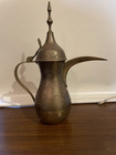 Antique Vintage Old Saudi Arabia Dallah Brass Copper Coffee Pot -                