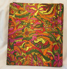 Vtg 60 s 70 s Flower Power Floral Fabric Self Adhesive Photo Album 12  X 10  Mod