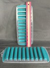 2  Skinny Ice Cube Icicle Trays 10 Cubes Water Bottles Color Blue 