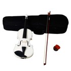 4 4 Full Size Acoustic Violin With Case Bow Rosin White