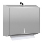 Stainless Steel Wall-mounted Paper Towel Dispenser  Lockable Trifold c-fold Hold