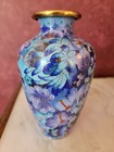 Gorgeous 1930   s Chinese Enamel Cloisonn   Vase 7    Tall X 3-1 2  Wide  Great Vase 