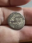 123 Bc Roman Republic Silver Denarius Fannia Ancient Old Coin Rome Mint Antique