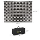 9x12 Ft Reversible Patio Outdoor Rug Carpet Rv Camping Picnic Mat With Carry Bag