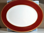 Wedgewood Renaissance Red Oval Platter 13 75   40000764 With Tag