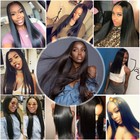 Brazilian Indian Virgin Human Hair 1-3 Bundles Weave Extensions Wavy Straight Us