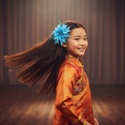 Bohemian Floral Dance Headpiece For Festival Performance With Feather Hair Clip