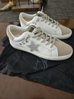 Vh Vintage Havana Women s Casual Sneakers White Beige Star Rhinestone Size 11