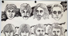 Vintage 1964-1974 Beatles Promo Poster 10 Years John Ringo George Paul