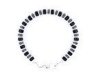 Black Onyx   Gray Hematite Heishi Bracelet With Heavy Sterling Silver Accents