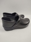 Dansko Women s Black Leather Professional Nurse Clogs Size 40 Eu 9 5-10 Us 
