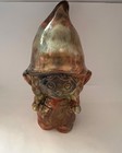 Vintage Ceramic Gnome Figurine  Multi-colored Earth Tones  Signed  5   