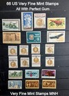 66 United States Stamps Which Are All Very Fine Mints With Perfect Gum  Mnh