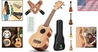 21-inch Mahogany Soprano Ukulele - Rainbow Strap   Gig Bag For Beginners