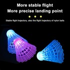 3pcs Led Badminton Shuttlecocks Colorful Lights Nylon Badminton Shuttlecocks