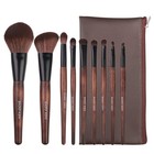 Professional Bamboo Makeup Brushes Set With Case  Natural Hair Cosmetic Brushes