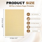 11 x8 5  Vellum Paper 80 Pcs Translucent Printable Tracing Paper 100g Light Gold