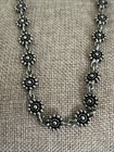 Vintage Boho Sunflower Floral Flower Link Bali Style Silver Necklace Unique 18   