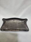 Vtg Antique Victorian Ornate Silver At Rest Funeral Casket Coffin Plaque Plate