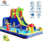 Inflatable Kids Water Slide Bounce House Water Guns Volleyball Pool W  Blower