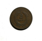 1864 Two 2 Cent Piece Copper Coin Currency
