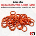 50 Pack - Harley Davidson Oil Drain Plug O-ring  11105  orange Color 