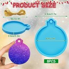 4pcs Round Silicone Ornament Molds With Hanger Holes For Resin Epoxy Christmas