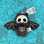 Skeleton Bat Plush Keychain Gothic Halloween Cute Bag Charm