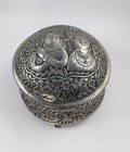 Antique Indian Handmade Silver Plated Pandan Box  C  19th Century 