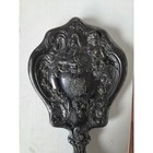 Silverplate Victor Silver Co Hand Mirror Emc Monogram Antique Art Nouveau Vanity