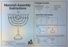 Silvertone Candle Menorah For Chanukah - Traditional Rounded Branches  9  High