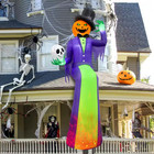 10ft Giant Halloween Inflatables  Scary Sitting Inflatable Pumpkin Decorations