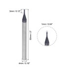 2pcs 1mm Tip Solid Carbide Altin Coated Nose End Mill For Machine Hrc45 4 Flute