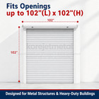 8 5x8 5ft Electric Roll Up Garage Door Steel Roller Shutter 102 x102  Kj