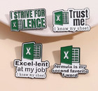 Excel I Know My Sheet Funny Lapel Enamel Pin  you Pick 
