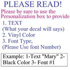 Custom Decal Sticker Vinyl Lettering Personalized Text  Window Wall Car Truck  2