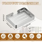 Stainless Steel Bar Soap Holder Dish For Bathroom Brushed Silver 5 28 x3 78 
