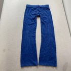 Juicy Couture Kid s Cobalt Blue Velour Flare Track Pant Rhinestones Logo Size Xl