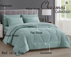 Chezmoi Collection Piper Bed In A Bag Honeycomb Quilted Comforter Set And Sheets