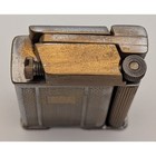 Vintage Lift Arm Lighter Made In England Gold Silver Art Deco Textured Fair