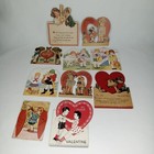Vintage Valentine s Day Cards Lot Of 10 Die Cut Children Animals 1940s