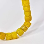 Old Bohemian Glass Yellow Trade Beads
