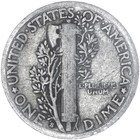 1937 S Mercury Dime 90  Silver Good Gd
