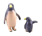 Hagen Renaker Rare Purple Penguin Mom And Baby  repaired Wing And Small Chip 