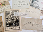 Antique 19th C victorian ephemera business calling Cards menus unique Lot